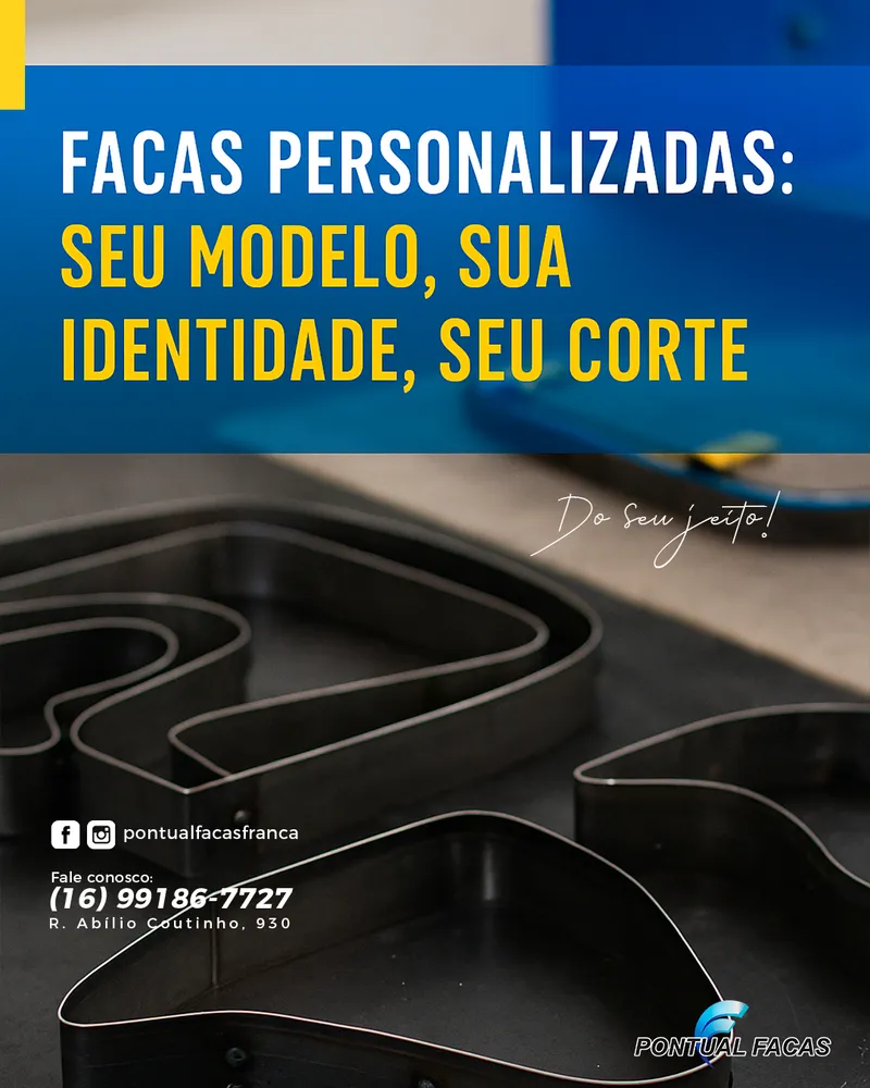 Facas industriais personalizadas e corte sob medida — Pontual Facas Franca SP